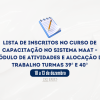 EJUD divulga relação dos inscritos para a 39ª e 40ª Turma do Curso de Capacitação no sistema Maat